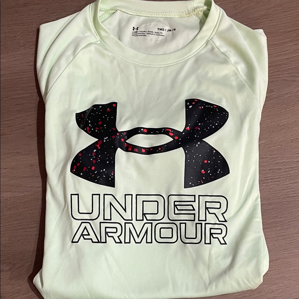 Under Armour Kids' Mint Green Long Sleeve Tee